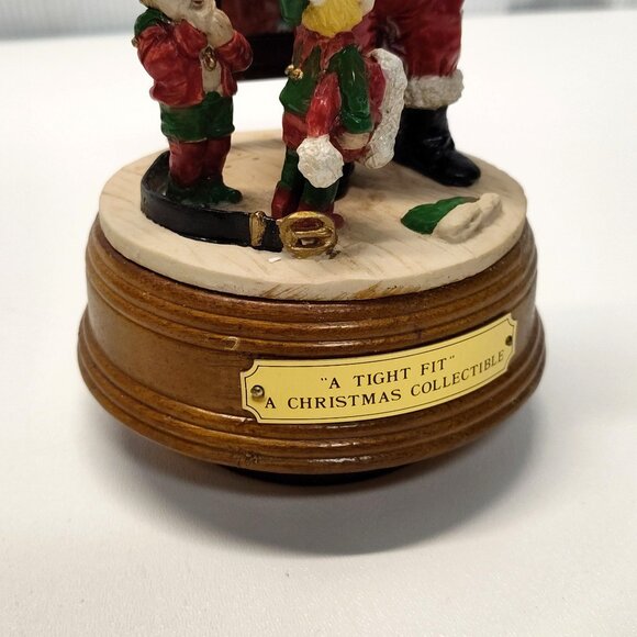 House Of Lloyd "A Tight Fit" Santa Collectible Wind-Up Music Deck The Halls 1991 - Picture 10 of 13